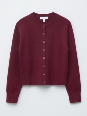 Burgundy Knit Cardigan